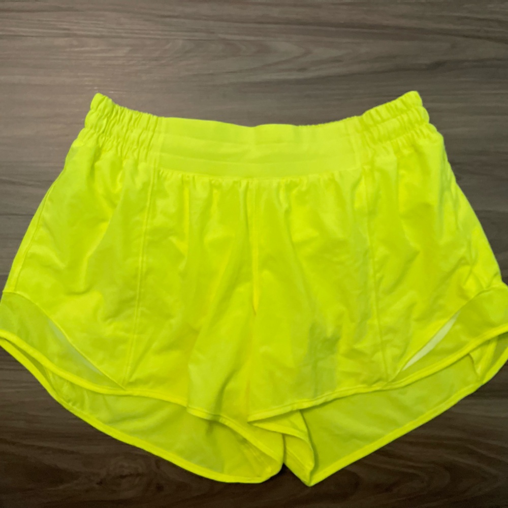 lululemon athletica Neon Yellow Athletic Shorts